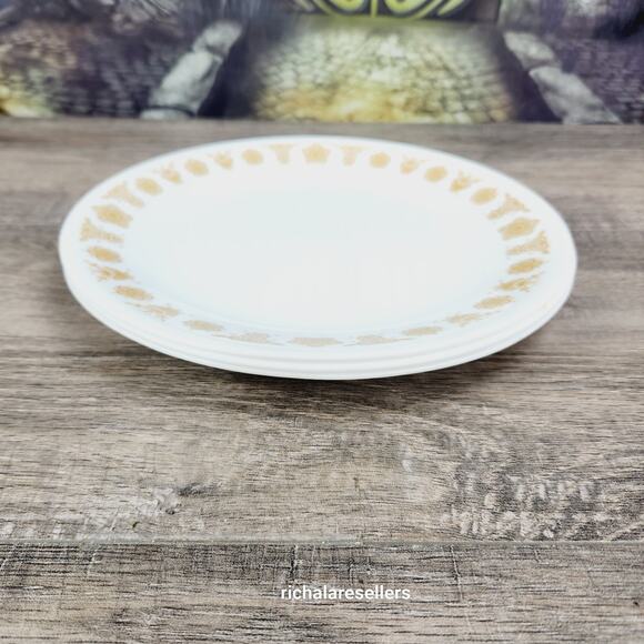 Corelle Butterfly Gold 8.5" Salad Plates Lot of 3 Corning Vintage - Picture 6 of 6